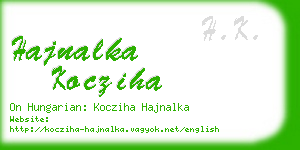 hajnalka kocziha business card